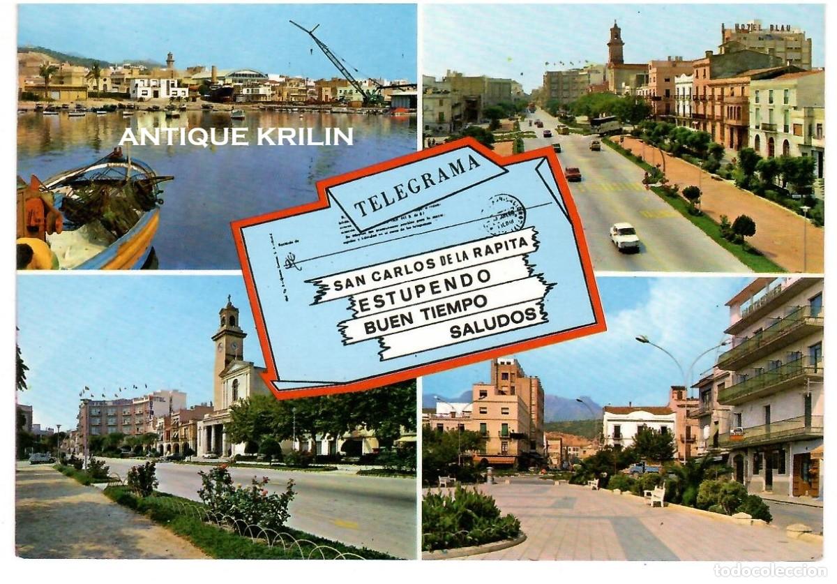 Postales: SAN CARLOS DE LA RAPITA N&ordm; 10 VARIAS VISTAS / EDICIONES ARRIBAS / SIN FRANQUEAR