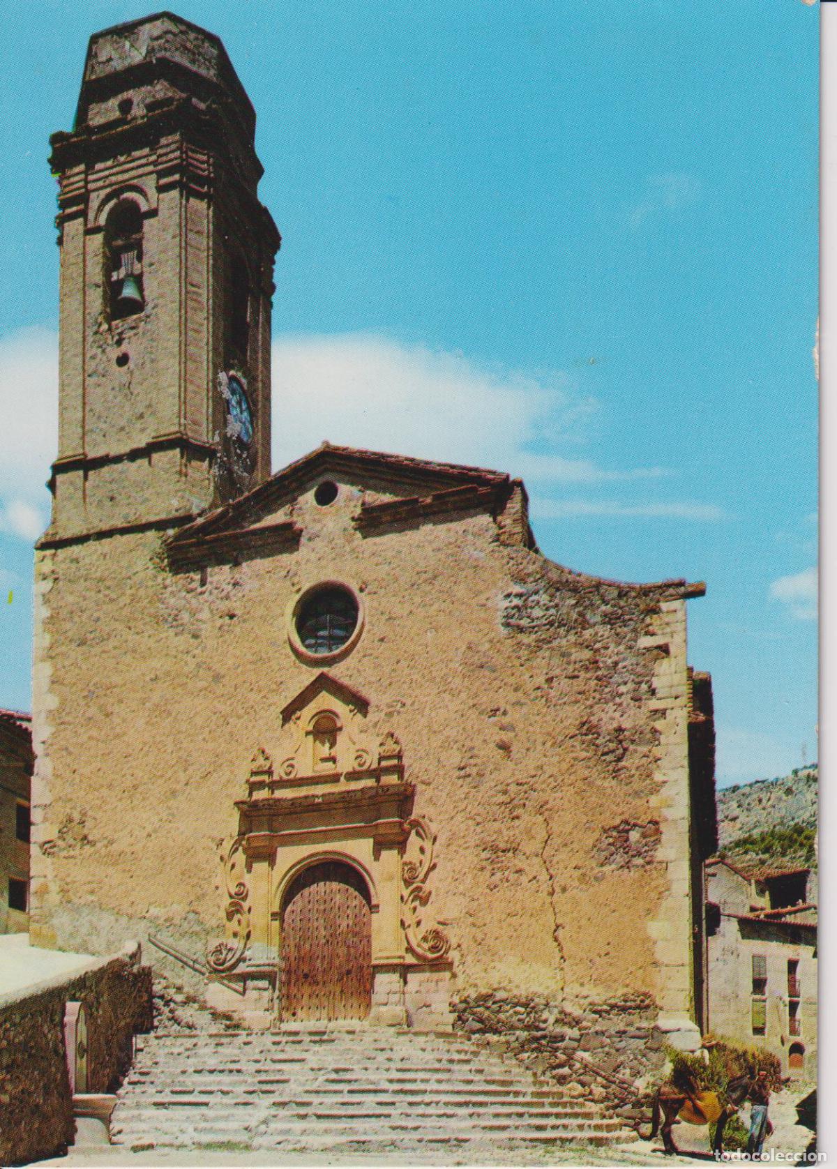 Postales: VILELLA BAIXA (TARRAGONA) PLAZA MAYOR, IGLESIA SAN JUAN - FOTO COLOR RAYMOND N&ordm;3 - S/C