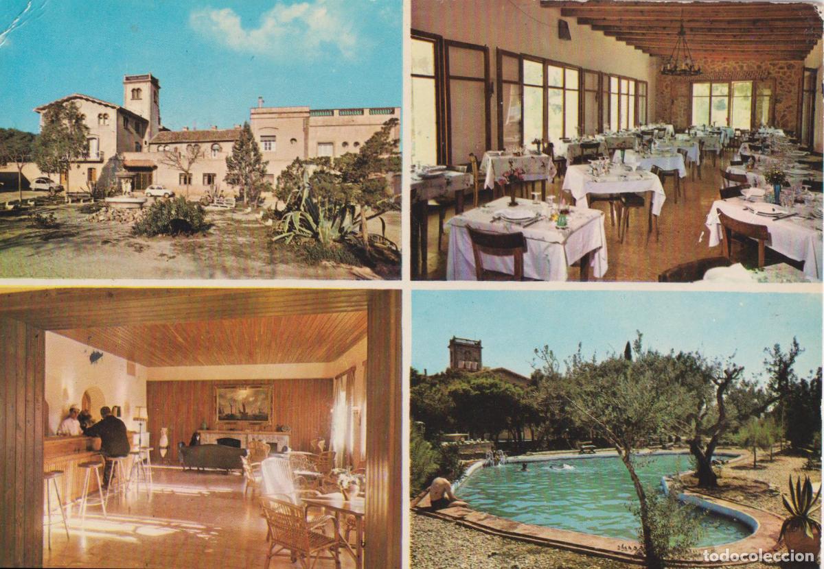 Postales: L'AMETLLA DE MAR (TARRAGONA) HOTEL BON REPOS, PARQUE, PISCINA, TENIS - FOTOCOLOR VALMAN - CIRCULADA