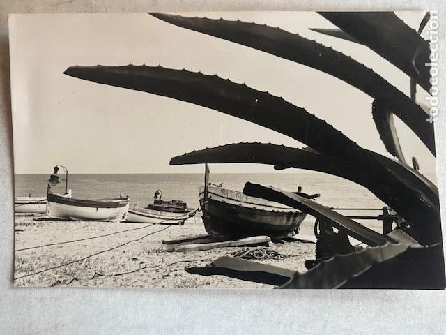 Postales: San Juan de Vilasar. N&ordm; 7 Detalle de la Playa. Exc. Tapias. Postal Circulada