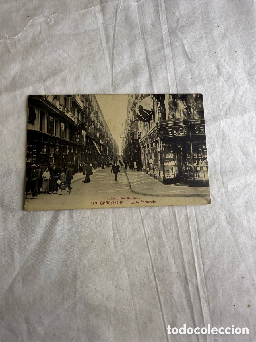 Postales: Postal antigua Barcelona &ndash; Calle Fernando &ndash; L. Roisin &ndash; a&ntilde;os 20&ndash;30