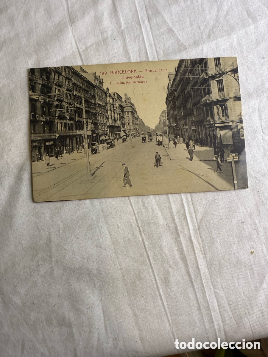 Postales: Postal antigua Barcelona &ndash; Ronda de la Universidad &ndash; L. Roisin &ndash; a&ntilde;os 20&ndash;30