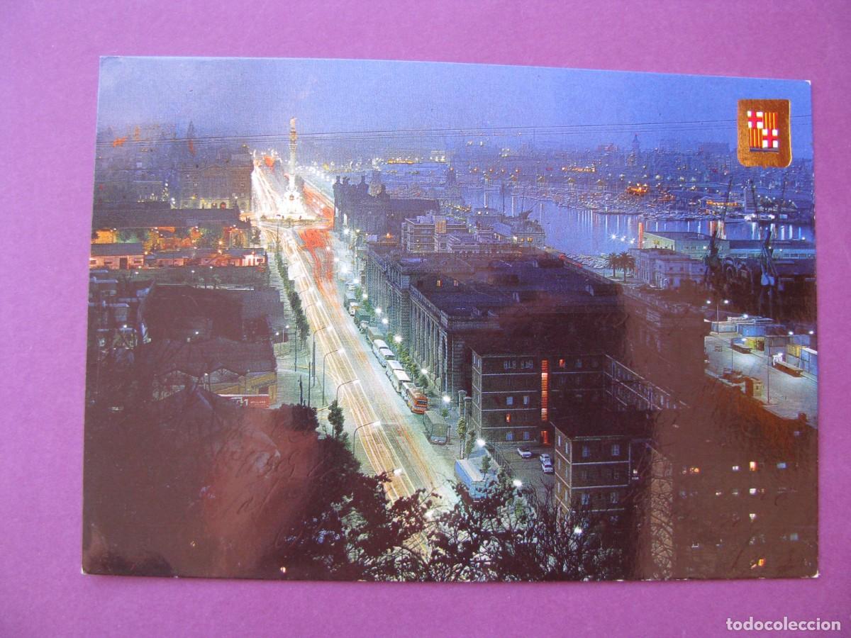 Postales: POSTAL DE BARCELONA. AVENIDA GENERALISIMO FRANCO, EFECTO NOCTURNO. ZERKOWITZ. CIRCULADA
