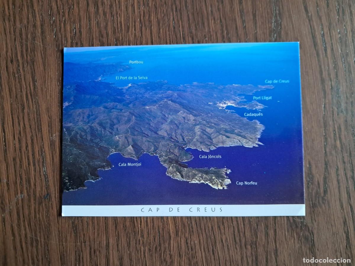 Postales: postal de Espa&ntilde;a, vista a&eacute;rea Cap de Creus, Costa Brava, triangle postals, a&ntilde;o 2001.