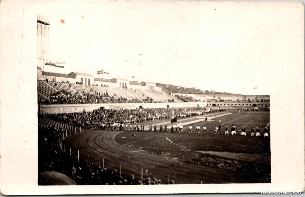 Postales: Barcelona - Estadi Montju&iuml;ch - Actos de la Exposici&oacute;n 1929 - Postal Fotogr&aacute;fica sin datos - 138x88mm