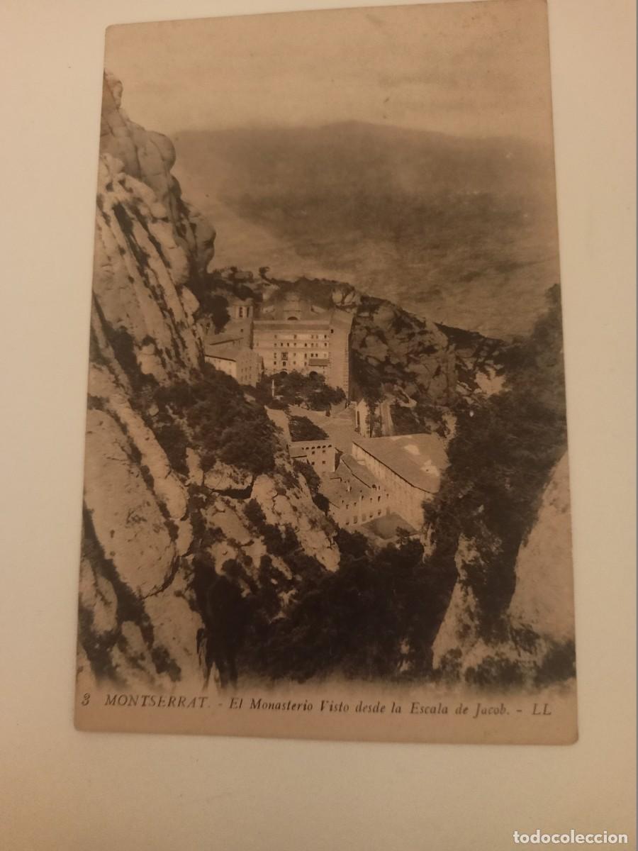 Postales: POSTAL DE MONTSERRAT- EL MONASTERIO VISTO DESDE LA ESCALA DE JACOB
