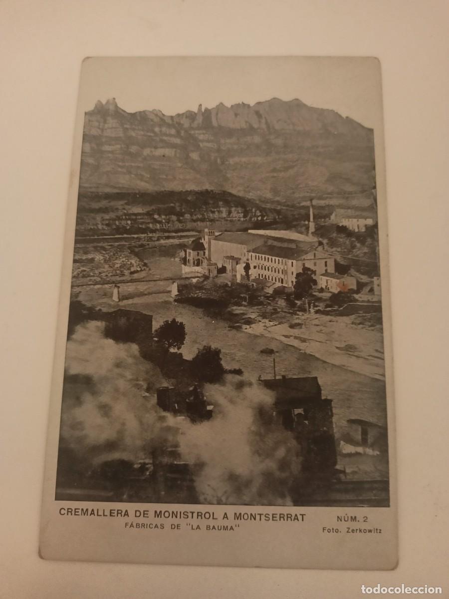 Postales: POSTAL CREMALLERA DE MONISTROL DE MONTSERRAT-FABRICAS DE LA BAUMA FOTO N.2 DE ZERKOWITZ