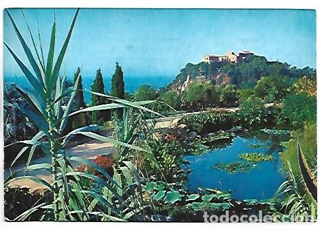 Postales: FUNDACION CARLOS FAUST. JARDIN BOTANICO &rdquo;MARIMURTRA&rdquo;, LAGO Y CONVENTO.- BLANES