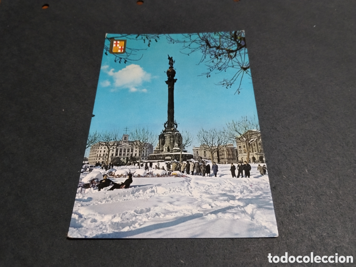 Postales: Postal Barcelona monumento a Crist&oacute;bal Col&oacute;n