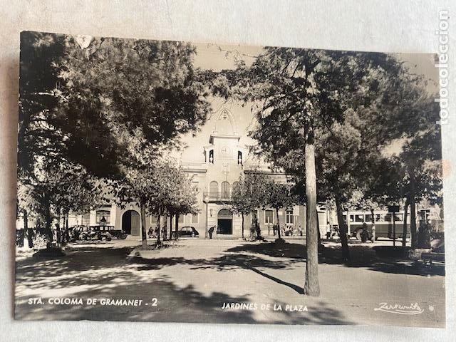 Postales: Santa Coloma de Gramanet. N&ordf; 2. Jardines de la Plaza. Ed. Zerkowitz. Escrita 1958