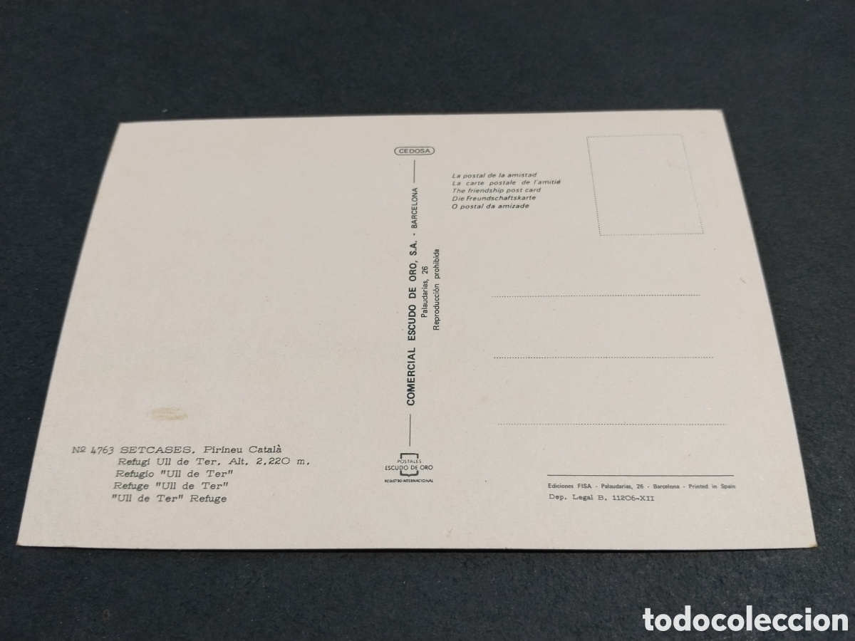 Postales: Postal setcases,refugio,ull de ter - Foto 2