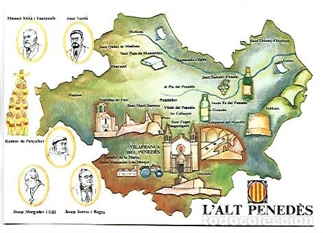 Postales: &rdquo; L&acute;ALT PENEDES &rdquo;.- CAMPA&Ntilde;A PER A LA IDENTIFICACIO DEL TERRITORIO DEL CONGRES DE CULTURA CATALAN