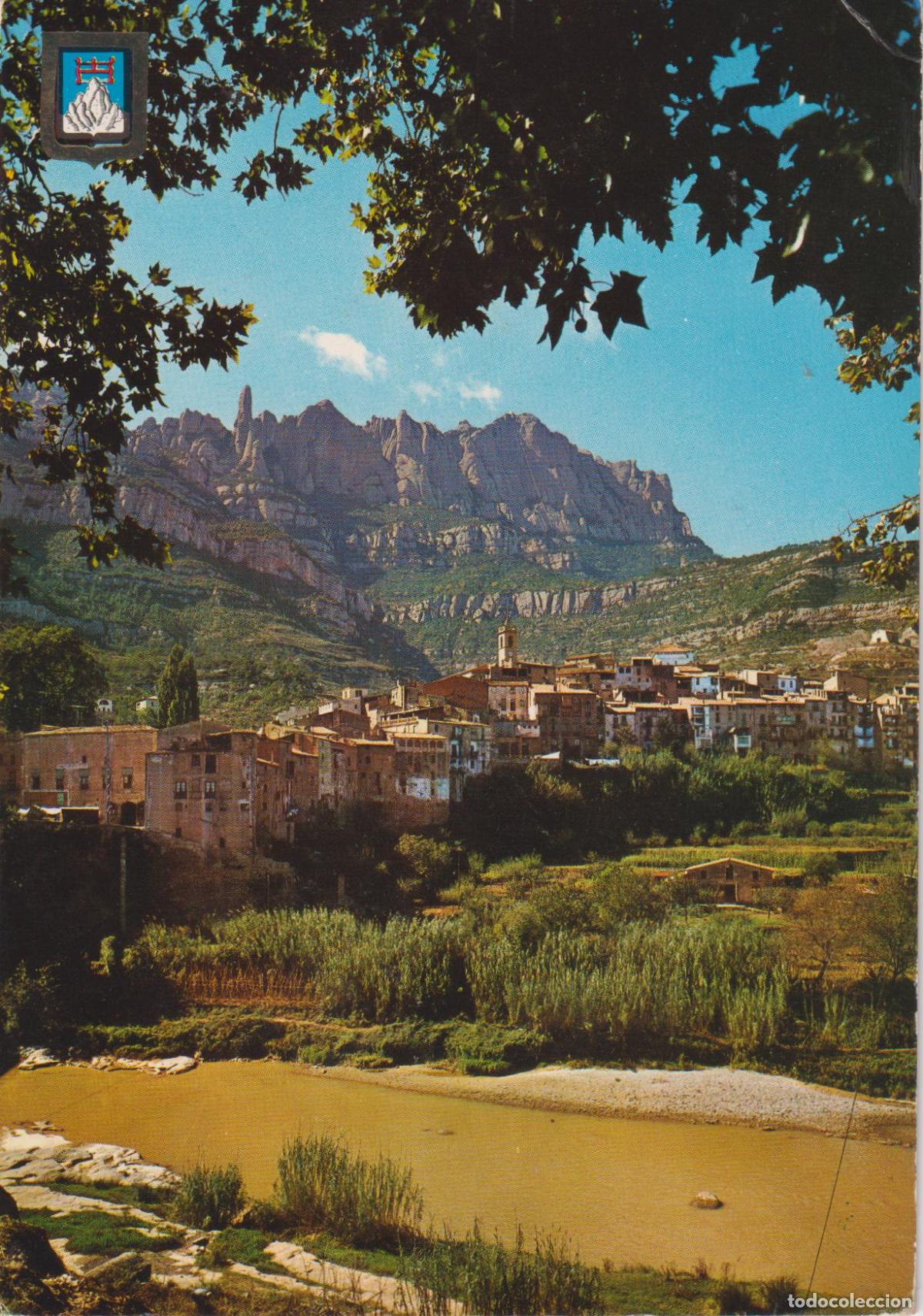 Postales: MONISTROL DE MONTSERRAT (BARCELONA) VISTA PARCIAL, AL FONDO MONTSERRAT - ESCUDO DE ORO N&ordm;1841 - S/C