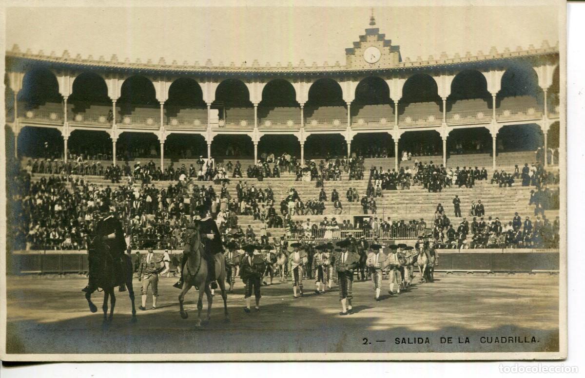 Postais: BARCELONA- LAS ARENAS- SALIDA DE LA CUADRILLA- A&Ntilde;O 1904-LB- LUIS BARTRINA- N&ordm; 2 -FOTOGR&Aacute;FICA-