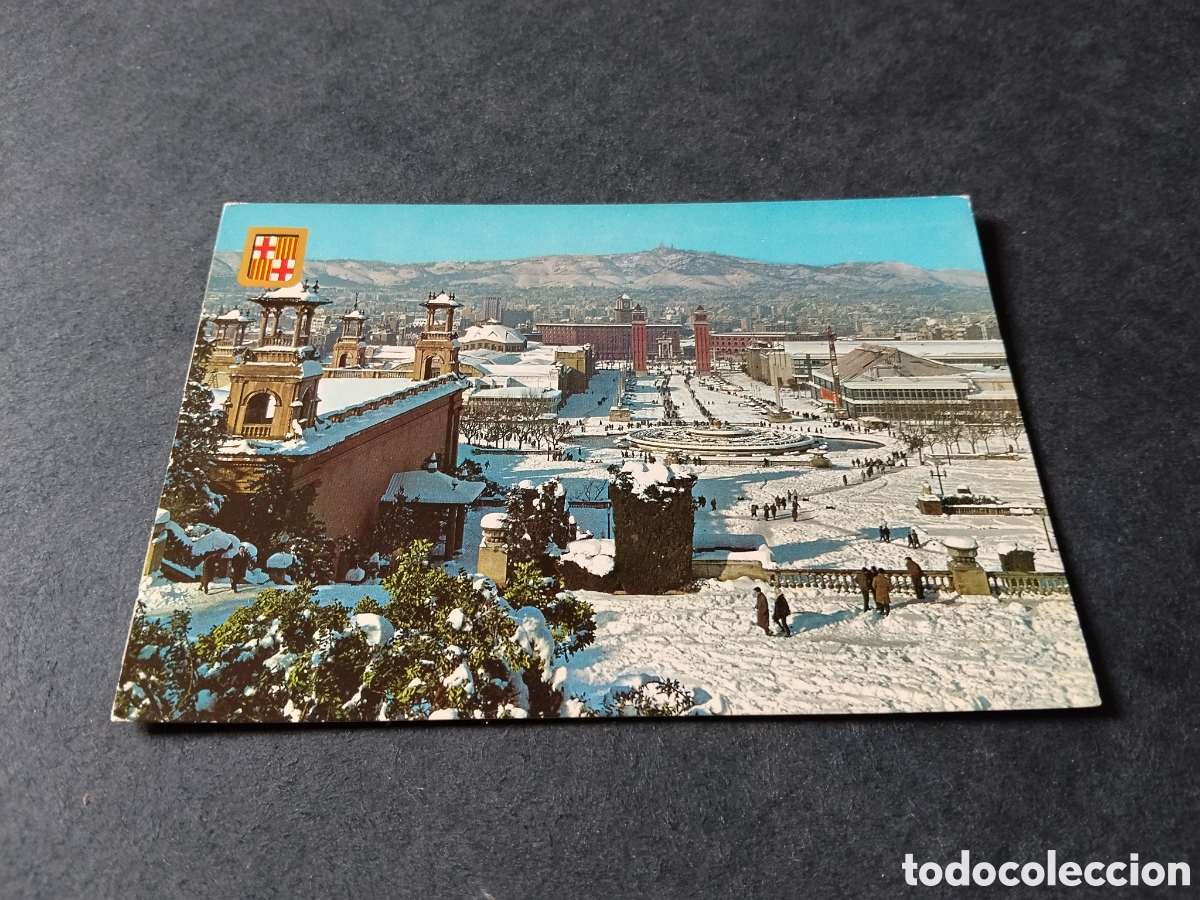 Postales: Postal Barcelona nevada,WASSERMANN - Foto 1