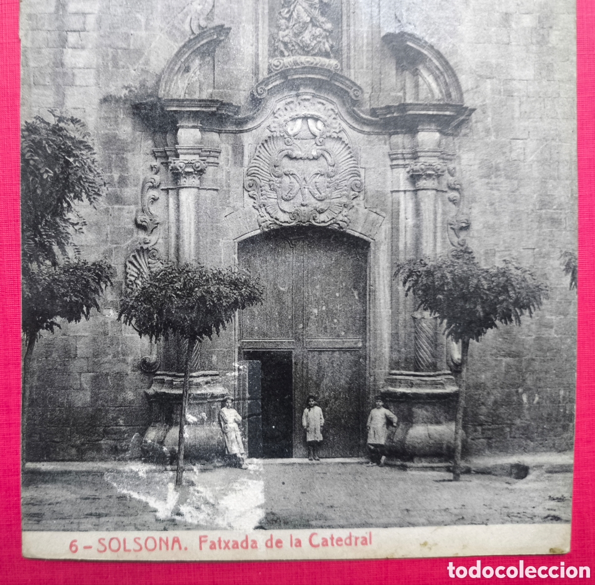 Postales: SOLSONA CATEDRAL SANTA MARIA FA&Ccedil;ANA POSTAL ANIMADA FOTOTIPIA LLEIDA C. 1930