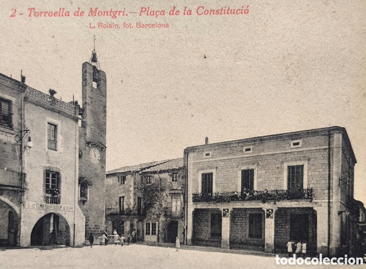 Postkarten: TORROELLA DE MONTGR&Iacute; PLA&Ccedil;A CONSTITUCI&Oacute; POSTAL FOTOTIPIA C. 1920