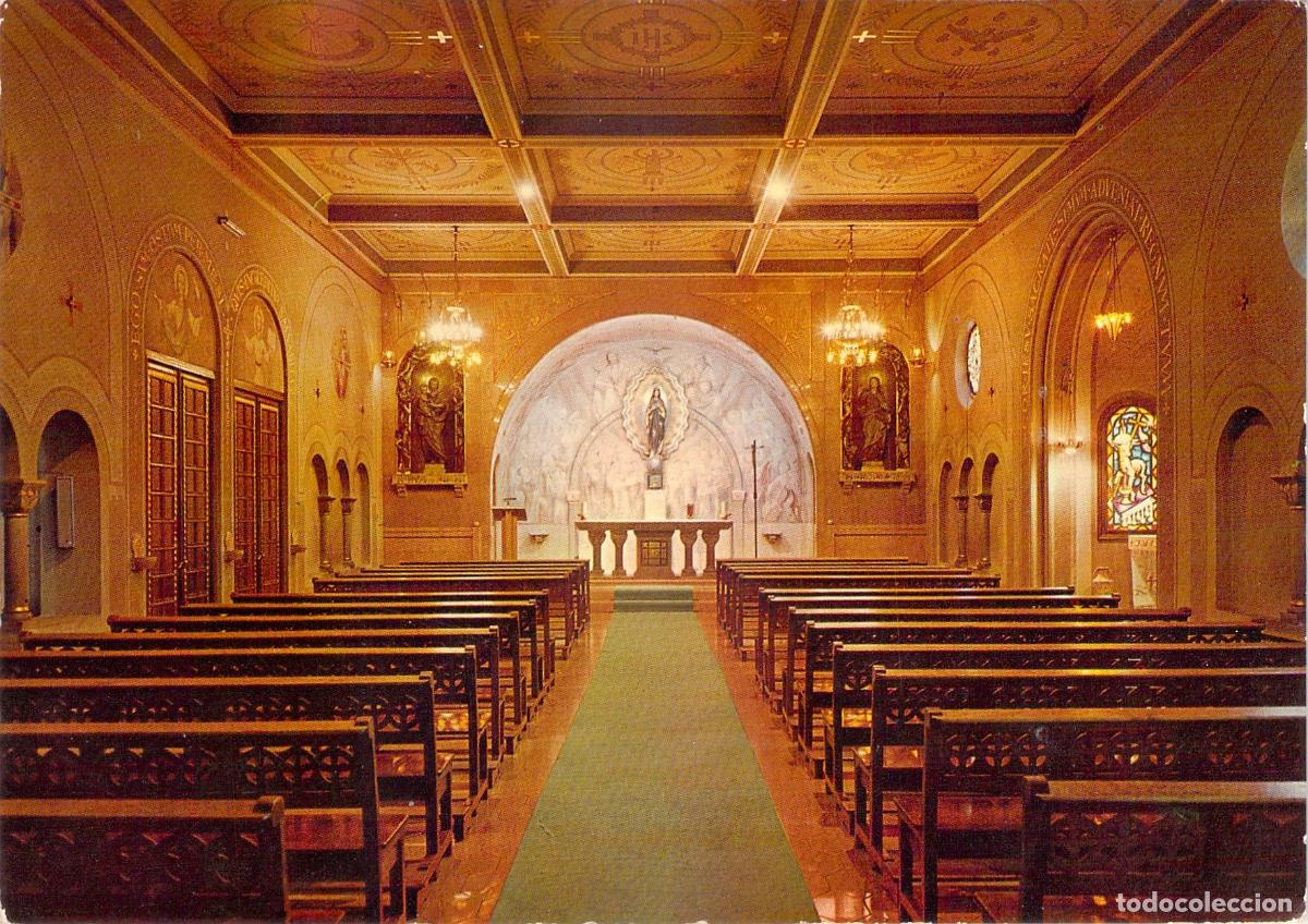 Postales: Postal de la Capilla del Colegio Teresiano en Barcelona