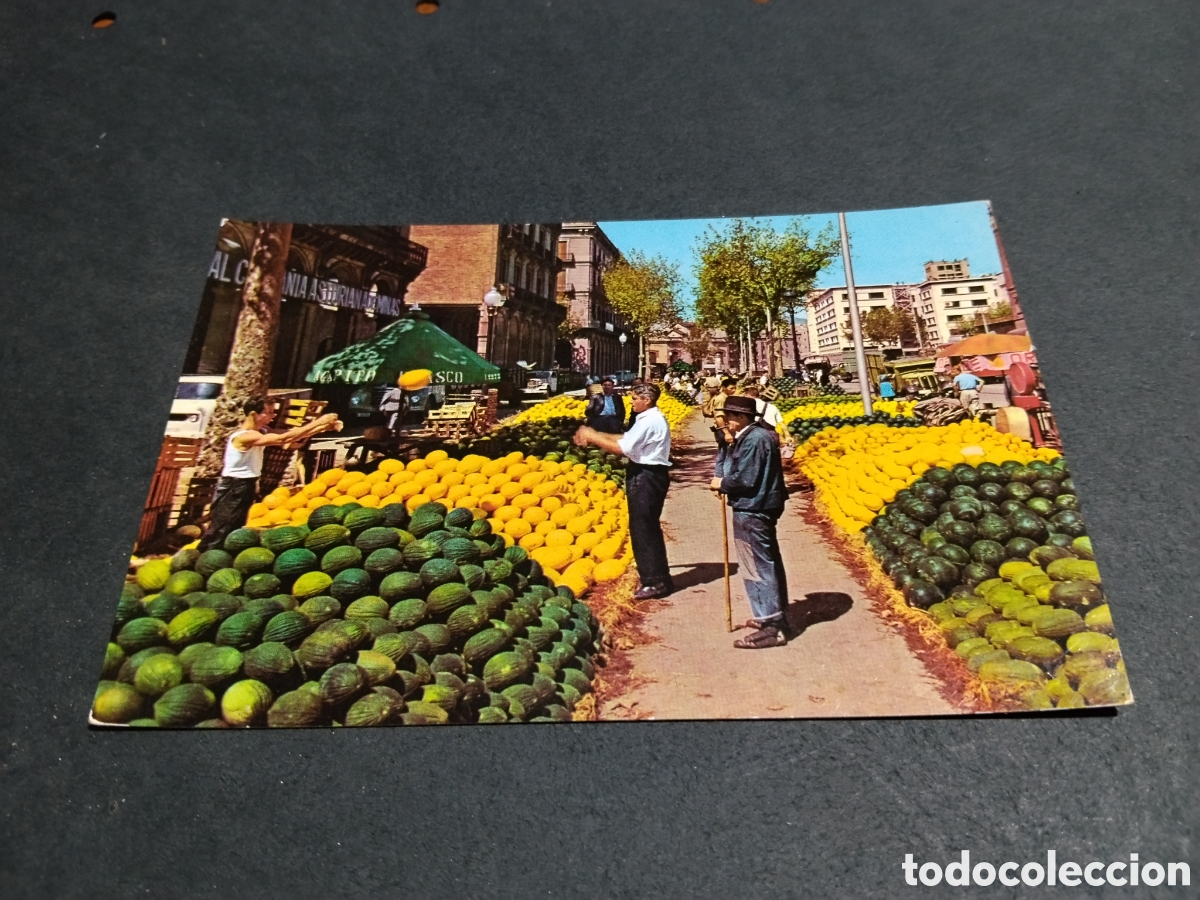 Postales: Postal Barcelona mercado de melones