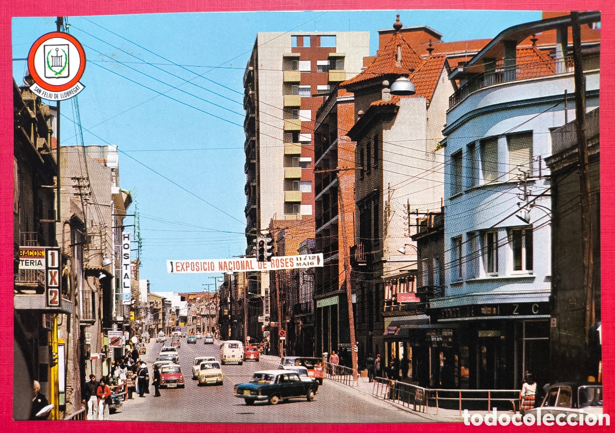 Postales: SANT FELIU DE LLOBREGAT CARRER LAURE&Agrave; MIR&Oacute; PLA&Ccedil;A DE LA VILA POSTAL A COLOR BARCELONA C. 1970