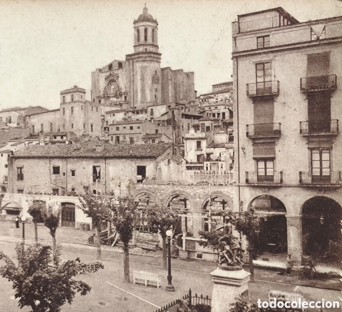 Postales: GIRONA PLA&Ccedil;A INDEPEND&Egrave;NCIA POSTAL FOTOTIPIA ED. JOAQU&Iacute;N ROCA C. 1920