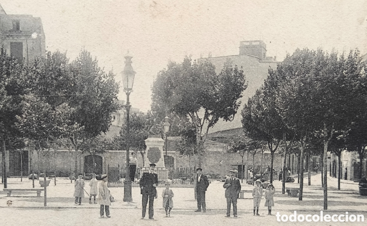 Postales: GIRONA PLA&Ccedil;A INDEPEND&Egrave;NCIA POSTAL ANIMADA FOTOTIPIA ATV CIRCULADA 1908