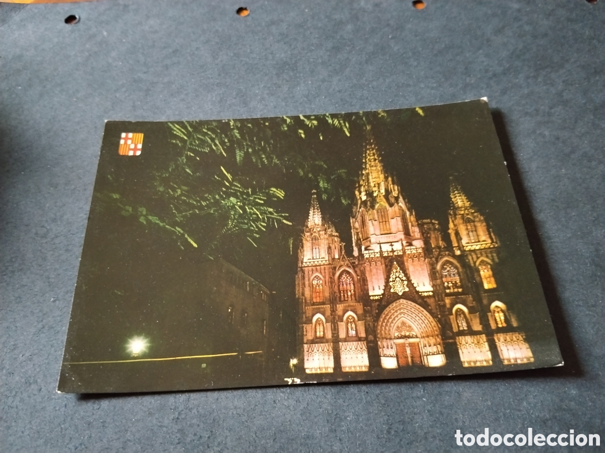 Postales: Postal Barcelona catedral de noche