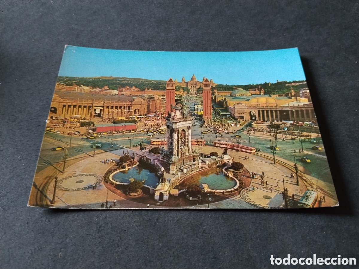 Postales: Postal Barcelona plaza de Espa&ntilde;a