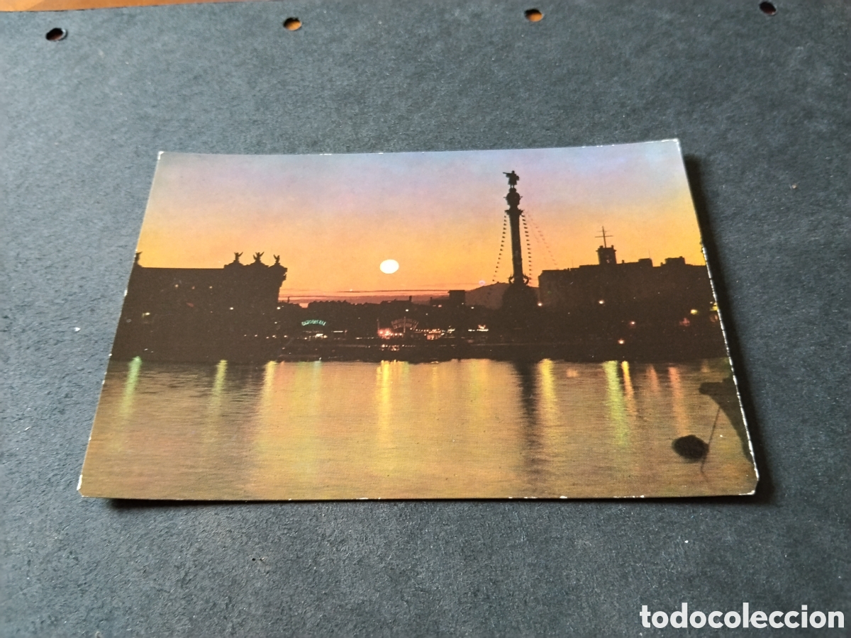 Postales: Postal Barcelona puesta de sol