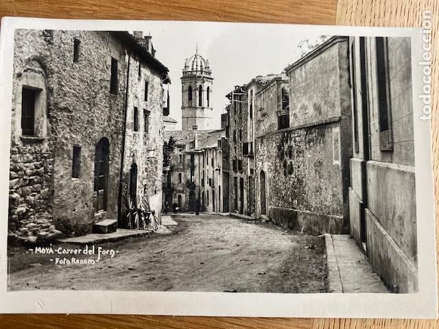 Postales: Moya. Carrer del Forn. Foto Renom. Postal circulada 1960