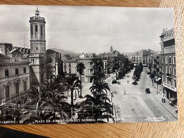 Postales: SABADELL N&ordm; 35. PLAZA DR ROBERT Y PASEO GENERAL PRIMO DE RIVERA . ZERKOWITZ. Sin circular
