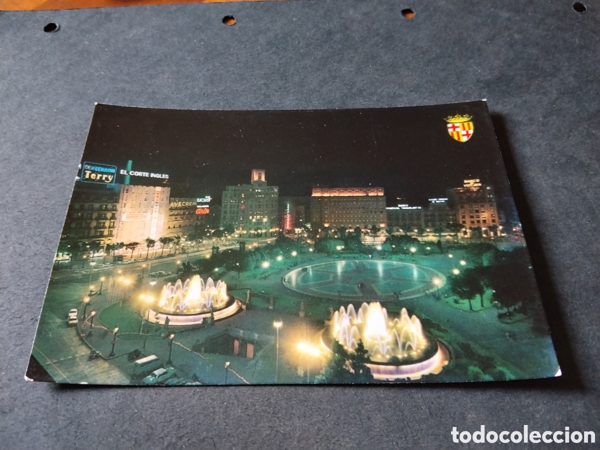 Postales: Postal Barcelona panor&aacute;mica de noche