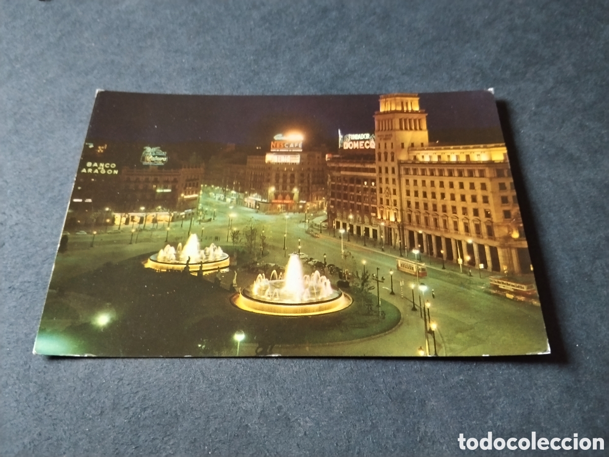 Postales: Postal Barcelona panor&aacute;mica de noche