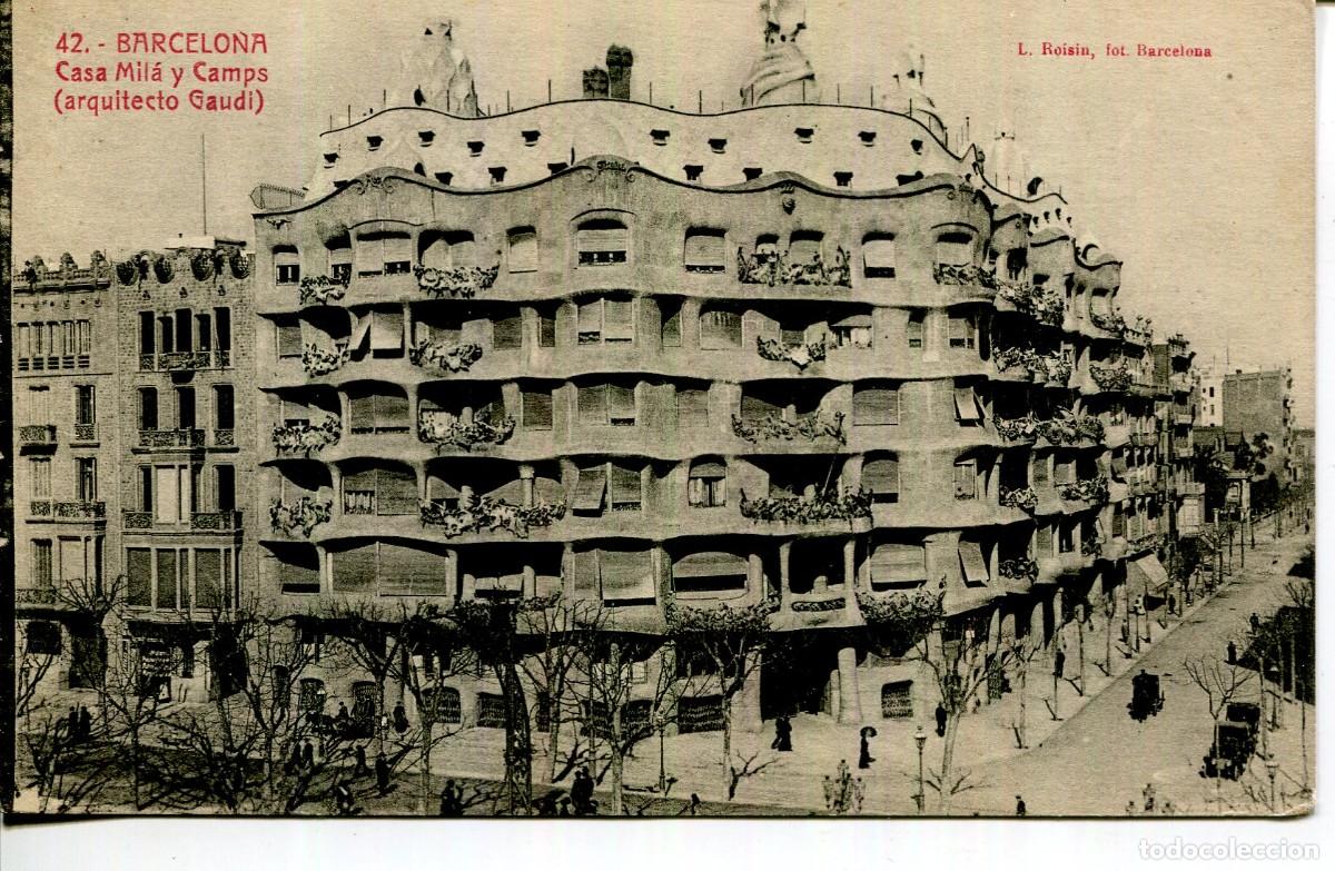 Postais: BARCELONA-LA PEDRERA- CASA MILA Y CAMPS-ARQUITECTO A. GAUDI