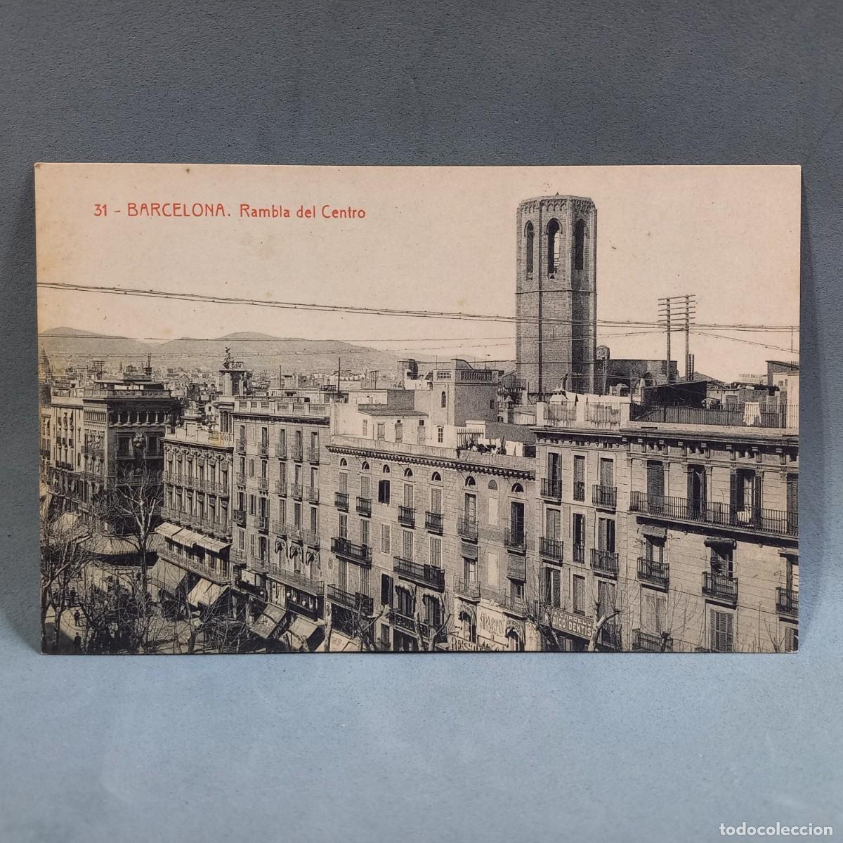 Postkarten: Antigua postal. 31 Barcelona. Rambla del centro. Fototipia Thomas