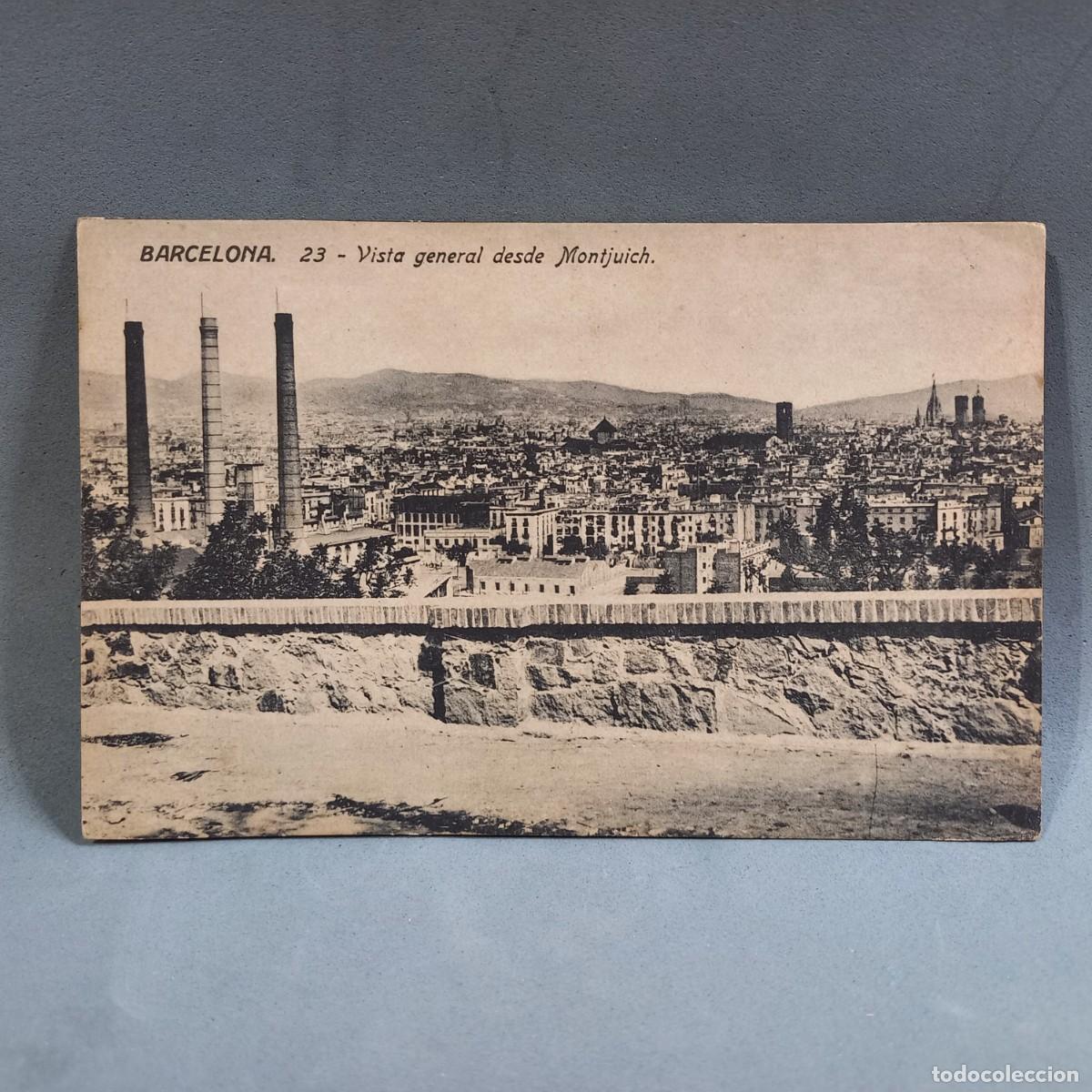 Postais: Antigua postal. 23. Barcelona. Vista general desde Montjuich. Edici&oacute;n Jorge Venini