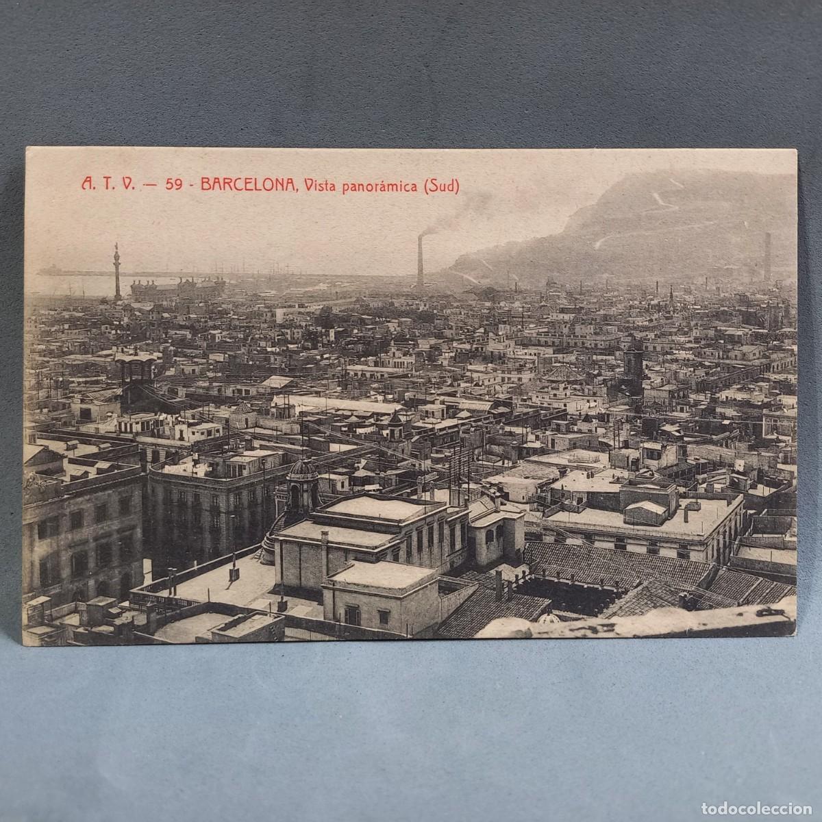 Postkarten: Antigua postal. Barcelona. A.T.V. Alejandro Toldr&aacute; Viaz&oacute;. 59. Vista panor&aacute;mica (Sud)