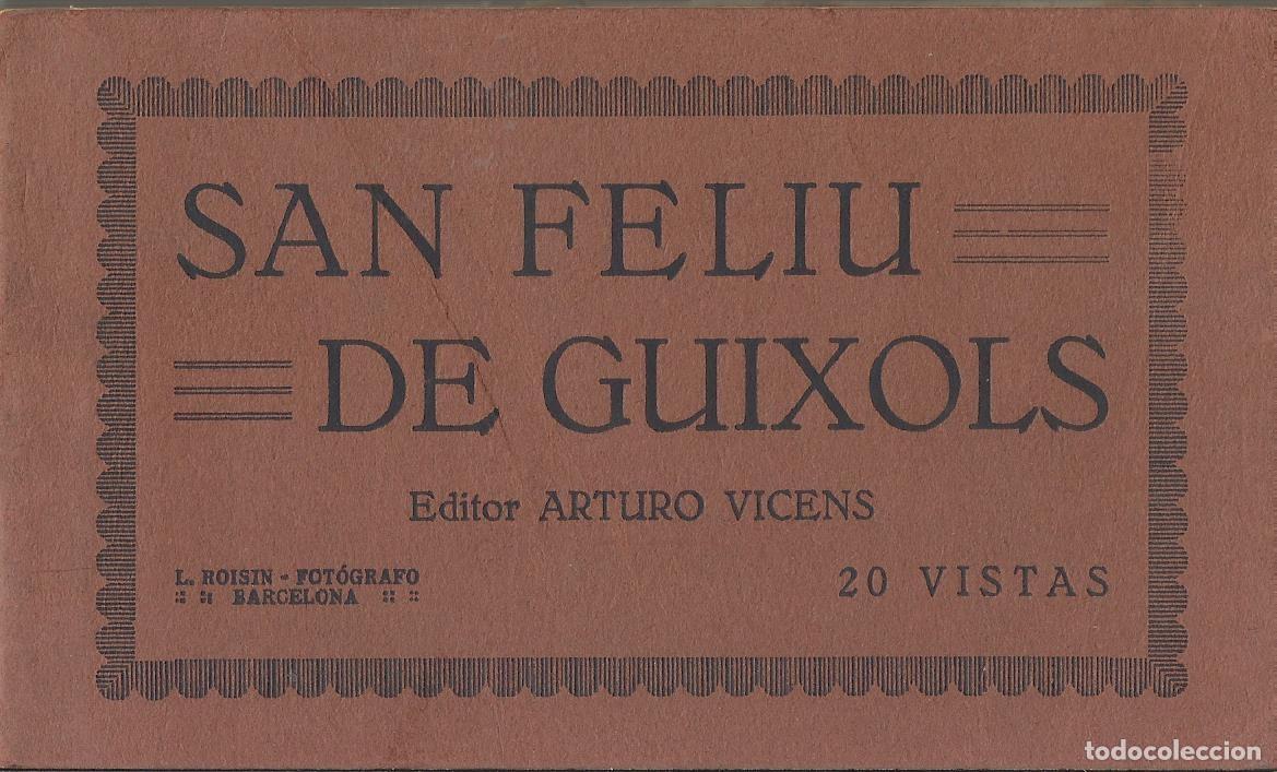Postales: San Feliu de Guixols. Bloc 20 vistas. Editor Arturo Vicens. L. Roisin Fot&oacute;grafo. Barcelona. Postales