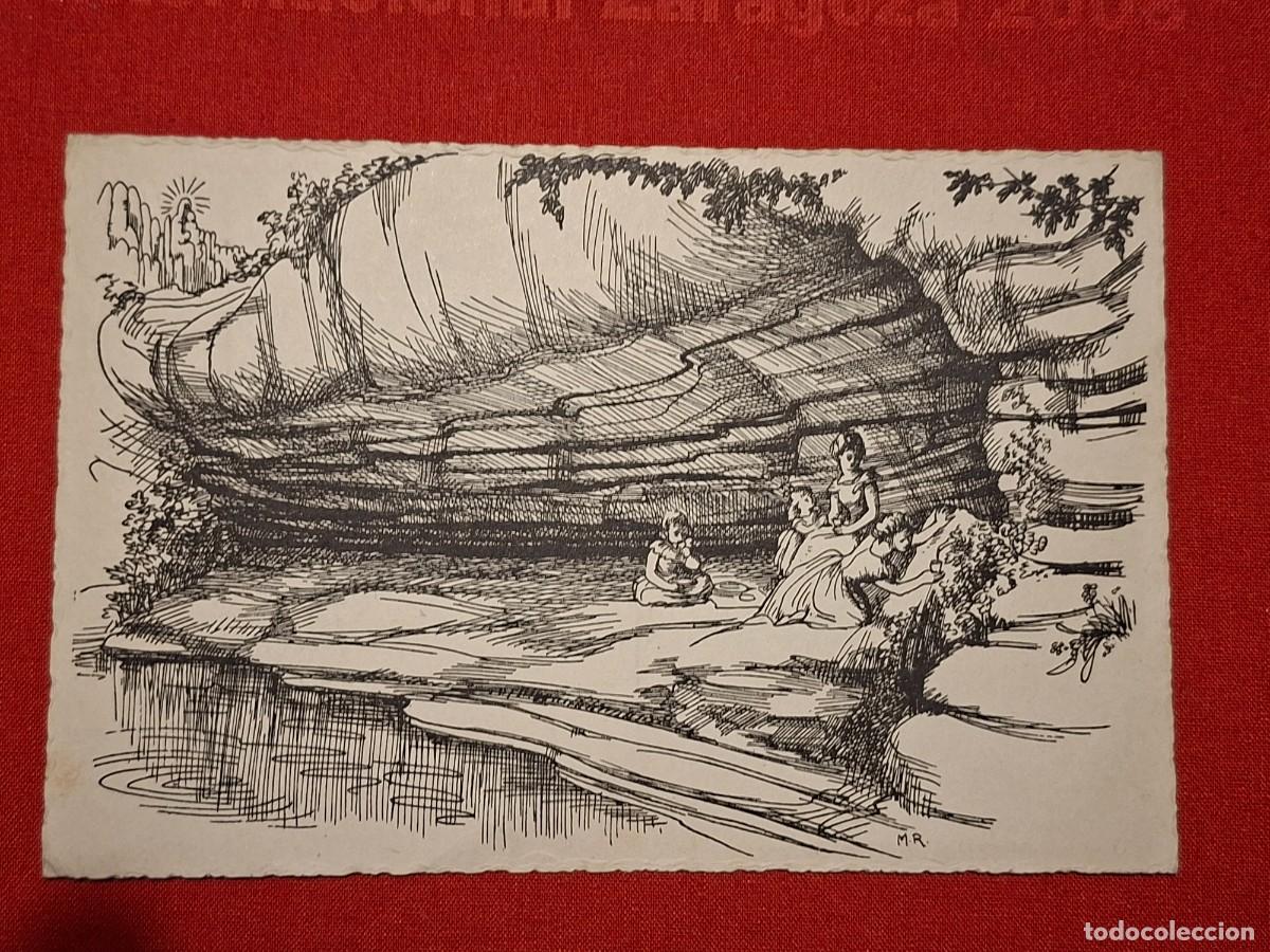 Postales: &bull; Postal Antigua Montserrat - Cam&iacute; del Singla / Tirol - Ilustraci&oacute;n Marta Ribas - A&ntilde;os 50/60&rdquo;.