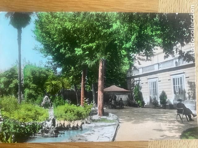 Postales: Prat de Llobregat. N&ordm; 5. Jardin del Palacete. Ed. Jari. Escrita 1963