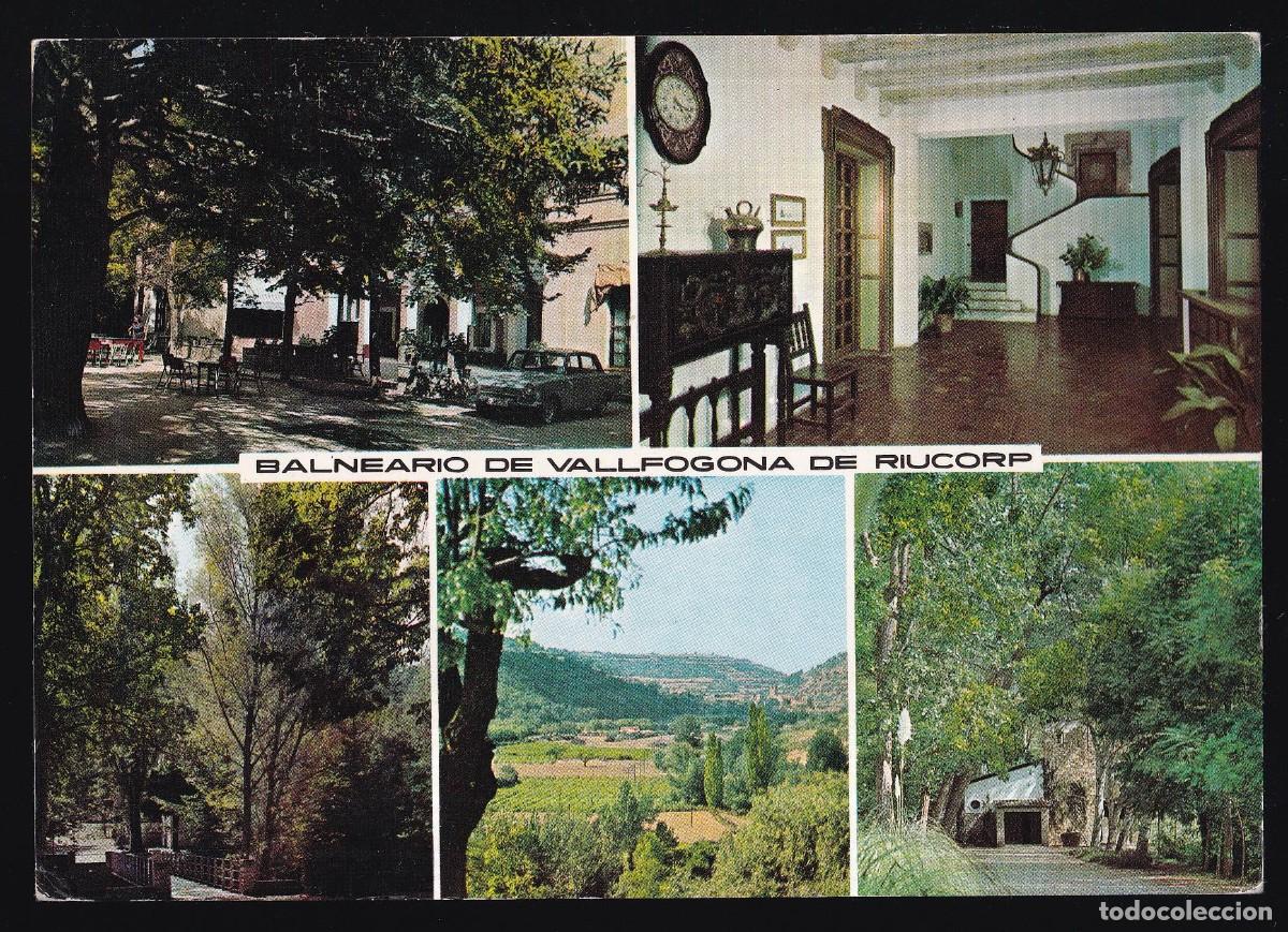 Postkarten: Vallfogona de Riucorb. *Balneario...* Foto color Raymond. Circulada Balneario 1969.