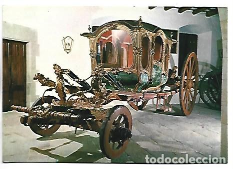 Postales: CARROZA DE LA COLECCION PARTICULAR DEL CASTILLO DE MONTSOLIS.- SAN HILARIO SACALM / GIRONA