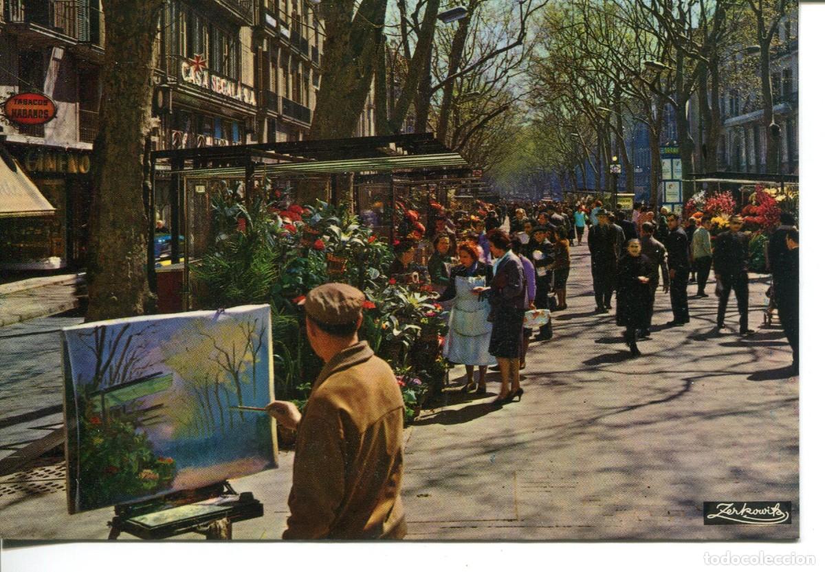 Postkarten: BARCELONA-RAMBLA DE LAS FLORES-A&Ntilde;OS 60