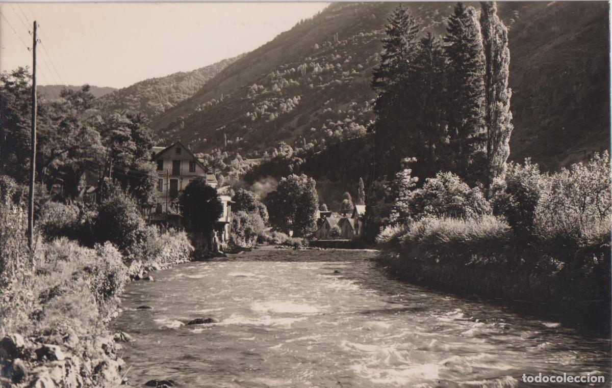 Postales: LLEIDA, VALL D'ARAN, EL GARONA A SU ENTRADA EN LES - FOTO M.BONAMUSA N&ordm;45 - S/C