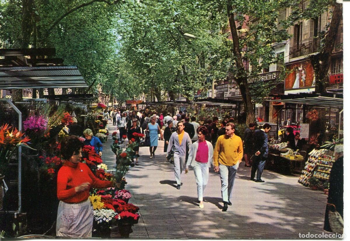 Postkarten: BARCELONA-RAMBLA DE LAS FLORES-A&Ntilde;OS 70