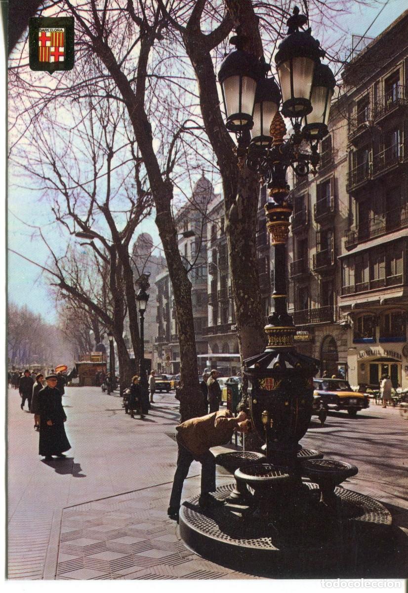 Postais: BARCELONA-RAMBLAS-FUENTE DE CANALETAS-A&Ntilde;OS 70