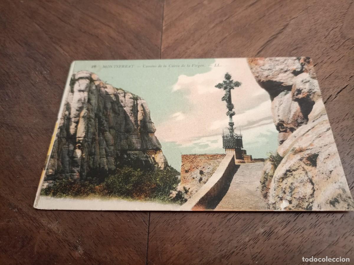 Postales: Postal Montserrat. Camino de la cueva de la Virgen. Monasterio de Montserrat. Catalu&ntilde;a