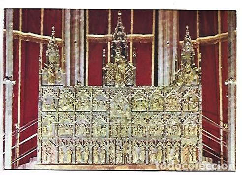 Postales: RETABLO GOTICO DEL ALTAR MAYOR, PLATA Y ESMALTES.SIGLO XIV.- CATEDRAL, GIRONA / GERONA