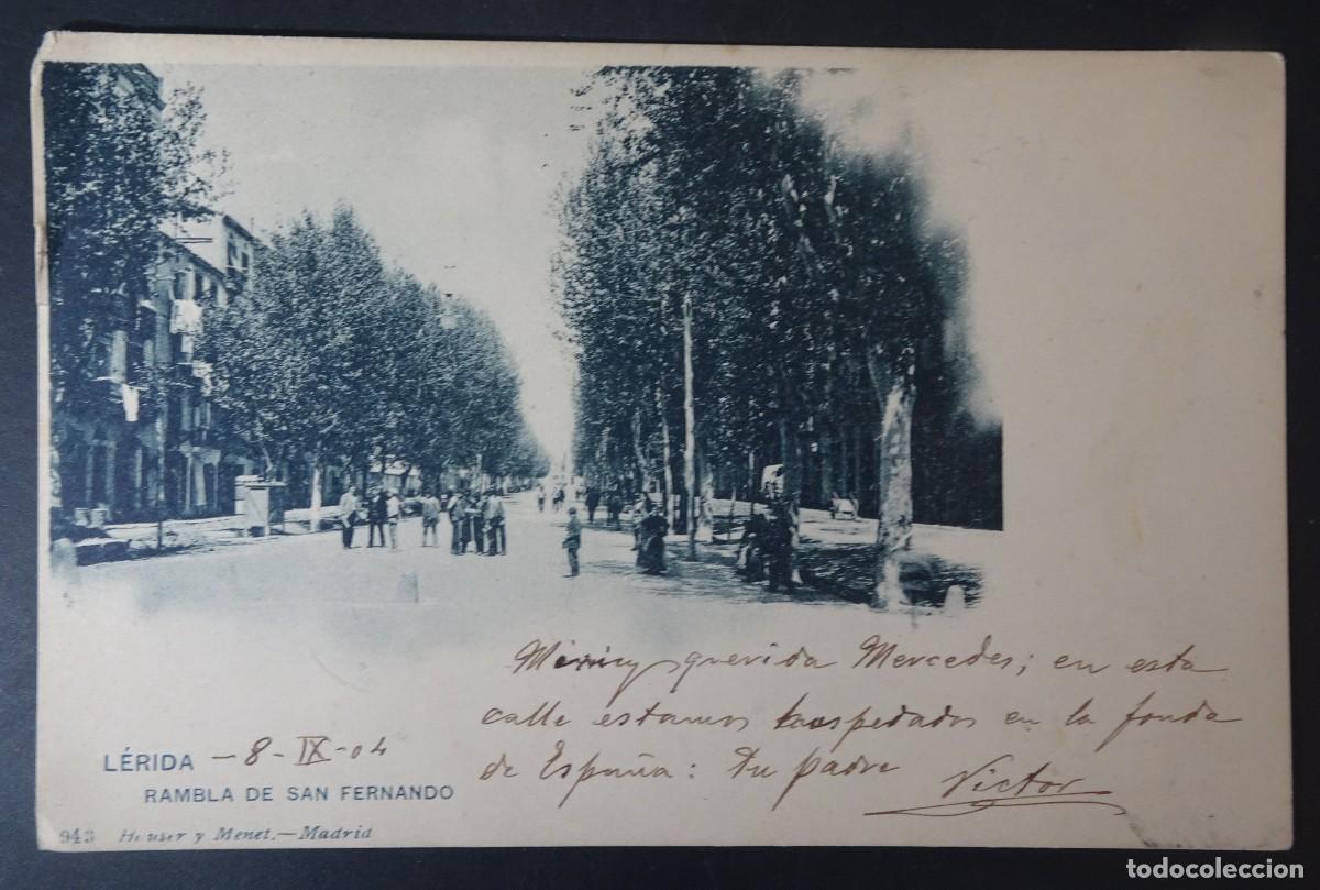Postkarten: ANTIGUA POSTAL CPA, L&Eacute;RIDA, RAMBLA DE SAN FERNANDO, HAUSER Y MENET ,SIN DIVIDIR, VER FOTOS