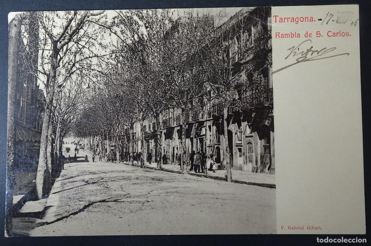 Cartoline: ANTIGUA POSTAL CPA, TARRAGONA ,RAMBLA DE SAN CARLOS, VER FOTOS